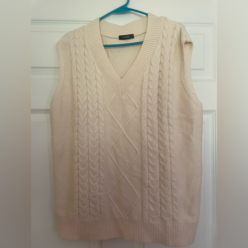 Cream Knit Sweater XL